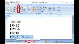 How to Use MS Word BuiltIn Calculator Easily do Calculation in Word [upl. by Renaud]