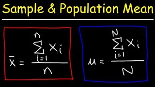 Sample Mean and Population Mean  Statistics [upl. by Salahi777]