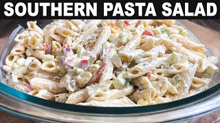 SOUTHERN PASTA SALAD RECIPE  EASY SIDE DISH  CATHERINES PLATES [upl. by Annahvas454]