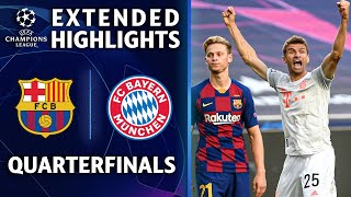 Barcelona vs Bayern Munich  Champions League Quarterfinal Highlights  UCL on CBS Sports [upl. by Turk]