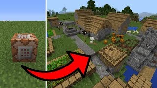 Minecraft PE  How To Spawn Villages With Commands [upl. by Laubin]