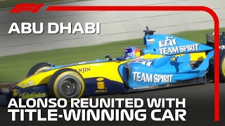 Fernando Alonso Reunited With Renault R25  2020 Abu Dhabi Grand Prix [upl. by Cordie]