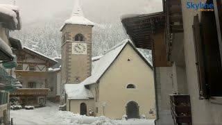 Live Webcam from Canazei  Italy  Snowfall live [upl. by Aenotna]