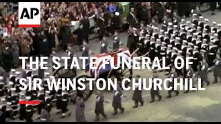 THE STATE FUNERAL OF SIR WINSTON CHURCHILL  1965 [upl. by Kovacev]