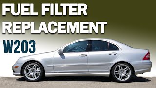 MercedesBenz W203 CClass Fuel Filter Replacement [upl. by Eelarak]