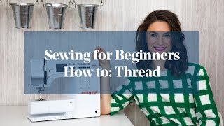 How To Thread a Sewing Machine Sewing for Beginners [upl. by Adnik]