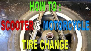 How To Change Scooter amp Motorcycle Tires [upl. by Aryc]