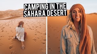 Best way to Experience the Sahara Desert  Camping in Merzouga Morocco [upl. by Ancel]