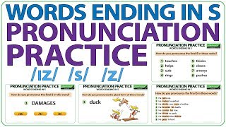 English Pronunciation Practice  How do you pronounce words ending in S [upl. by Rosol338]