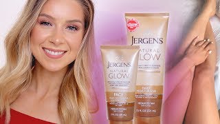 Jergens Natural Glow Face amp Body Review  BEFORE amp AFTER [upl. by Avle953]