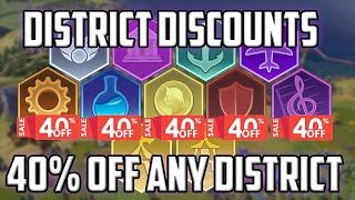 How to get 40 off Districts using the District Discount Mechanic in Civ 6  Civilization VI guide [upl. by Pauline]