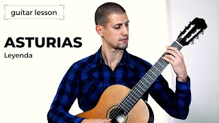 Guitar Lesson Asturias Leyenda  Easy [upl. by Nnylsor]