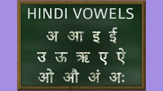 Hindi Vowels Pronunciation  Learn Hindi Alphabets [upl. by Hali]