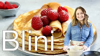 How to Make Real Russian Blini  Russian Crepes [upl. by Eremahs]