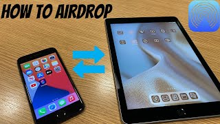 How To Use AirDrop To Send Photos amp Videos On iPad amp iPhones IOS14 2021 [upl. by Ahseihs187]