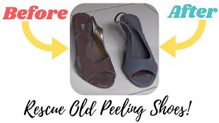 DIY Shoe Tutorial  WHAT TO DO WITH PEELING SHOES  Simple trick to revamp shoes [upl. by Vanny997]