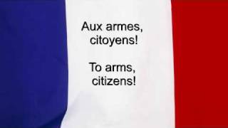 quotLa Marseillaisequot  France National anthem French amp English lyrics [upl. by Anaeda94]