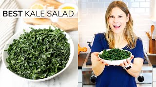 SIMPLE KALE SALAD  my goto recipe [upl. by Ecyor]