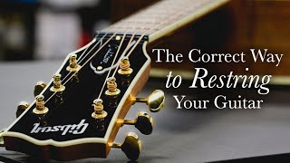 How to Restring An Acoustic Guitar  The Tour Tech Tutorial [upl. by Madelle]