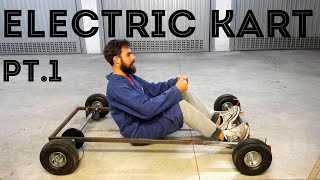 Go Kart Elettrico con Motore di Lavatrice la Meccanica pt 1  Electric Go Kart  DIY  Fai Da Te [upl. by Oinimreh]