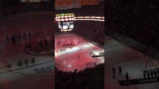 Rene Rancourt singing US and Canadian Anthem [upl. by Nail581]