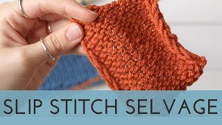 How to Knit a Clean Edge  Slip Stitch Selvedge [upl. by Tarryn21]