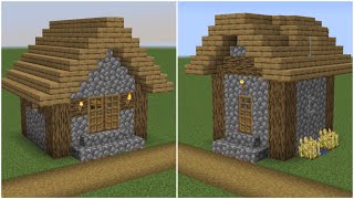 How to build a Minecraft Village Small House 7 amp 8 114 plains [upl. by Haim943]