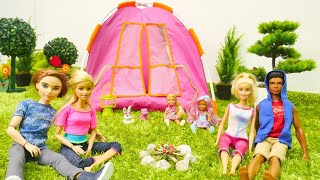 Barbie oyunları Barbie ailesi ile kamp oyunları Kız videoları [upl. by Iney640]