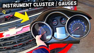 CHEVROLET CRUZE INSTRUMENT CLUSTER GAUGES REMOVAL REPLACEMENT [upl. by Juditha]