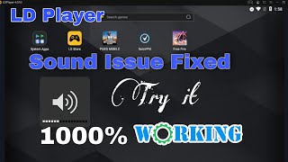 LD player Sound Problem Solution  LD Player No Sound Fix [upl. by Eellah625]