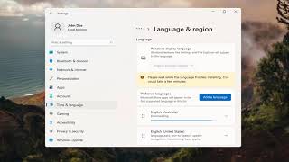 How To Add Language On Windows 11 Tutorial [upl. by Milburn]