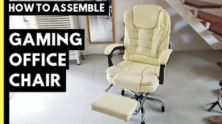 Office Chair Assembly Instructions  Cheap Office Chair with MASSAGE [upl. by Tnahs]