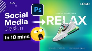 10 mins to create this social media post in Photoshop ✅  advertising poster [upl. by Intyrb]