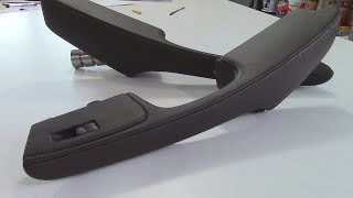 Armrest in Leather Jaguar XType  Car Upholstery [upl. by Xenos]