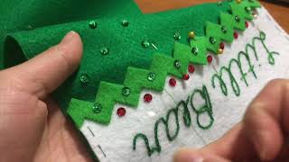 Bucilla Letters to Santa Felt Stocking Kit Video 2 [upl. by Llien34]