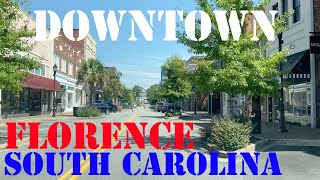 Florence  South Carolina  4K Downtown Drive [upl. by Mehsah394]