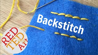 Backstitch How To  Basic Sewing Embroidery amp Hand Sewing [upl. by Learsiy]