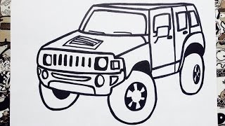 Como dibujar un carro  how to draw a car step by step [upl. by Anelah]