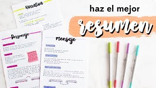 CÓMO HACER RESÚMENES ORGANIZADOS PARA ESTUDIAR Tips de Estudio [upl. by Akenor]