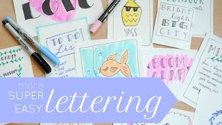 Simple Hand Lettering One Trick Many Fonts [upl. by Ailadgim]