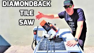 Diamondback 10quot Wet Tile Saw by Harbor Freight Review [upl. by Eilojne]