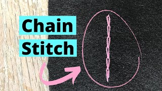 How to Embroider the Chain Stitch  Hand Embroidery Basics [upl. by Hardi]