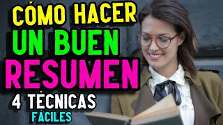 CÓMO HACER UN BUEN RESUMEN 4 técnicas textuales muy fáciles [upl. by Haela439]