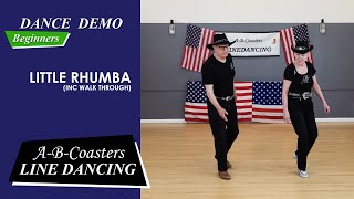 LITTLE RHUMBA  Line Dance Demo amp Walk Through [upl. by Arakaj985]