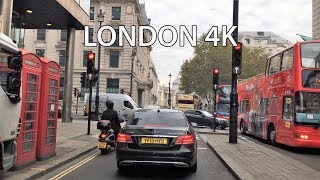 London 4K  Monday Morning  Driving Downtown UK [upl. by Nahtannoj]