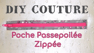 Coudre une Poche Passepoilée Zippée  Tuto Couture DIY [upl. by Adyahs]