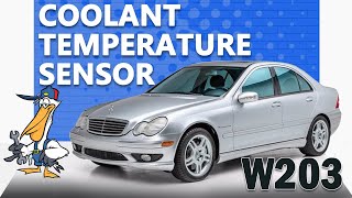 MercedesBenz W203 CClass Coolant Temperature Sensor Replacement [upl. by Gonzales]