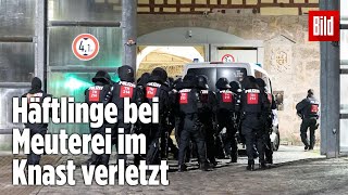 Gefängnismeuterei Polizei stürmt Knast in Thüringen  JVA Untermaßfeld [upl. by Neeroc132]