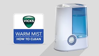 Vicks Warm Mist Humidifier V750  How to Clean [upl. by Oluas474]