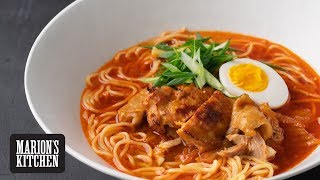 Spicy Korean Chicken Ramen  Marions Kitchen [upl. by Nonnel]